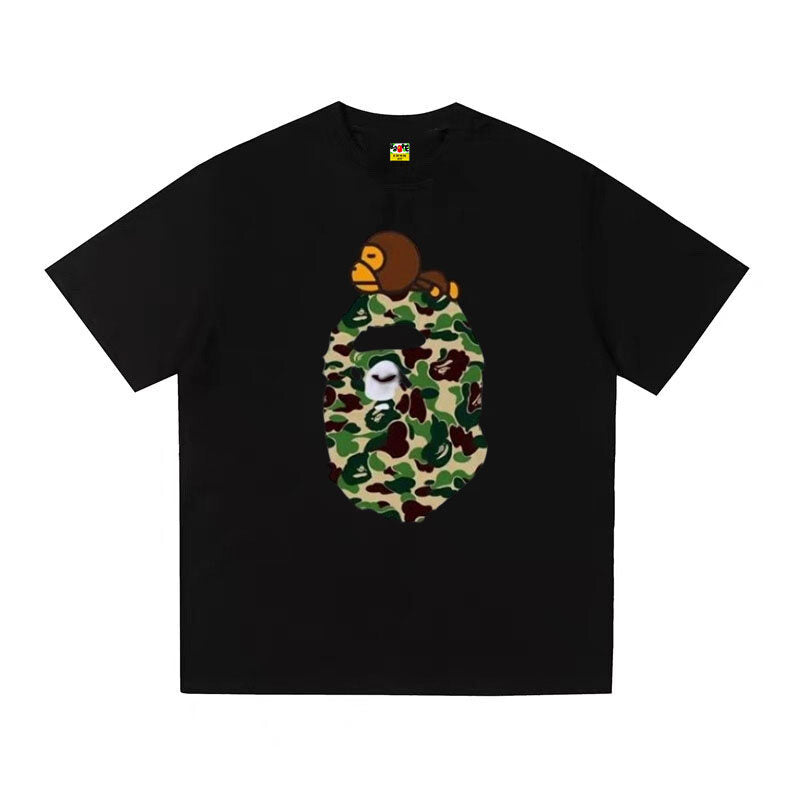 A BATHING APE Kaos Logo Seri Huruf, Unisex '"COD '"  AP-206