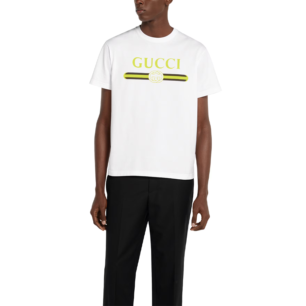 GUCCI Kaos Logo Seri Huruf, Unisex, COD '"    '"  G-51