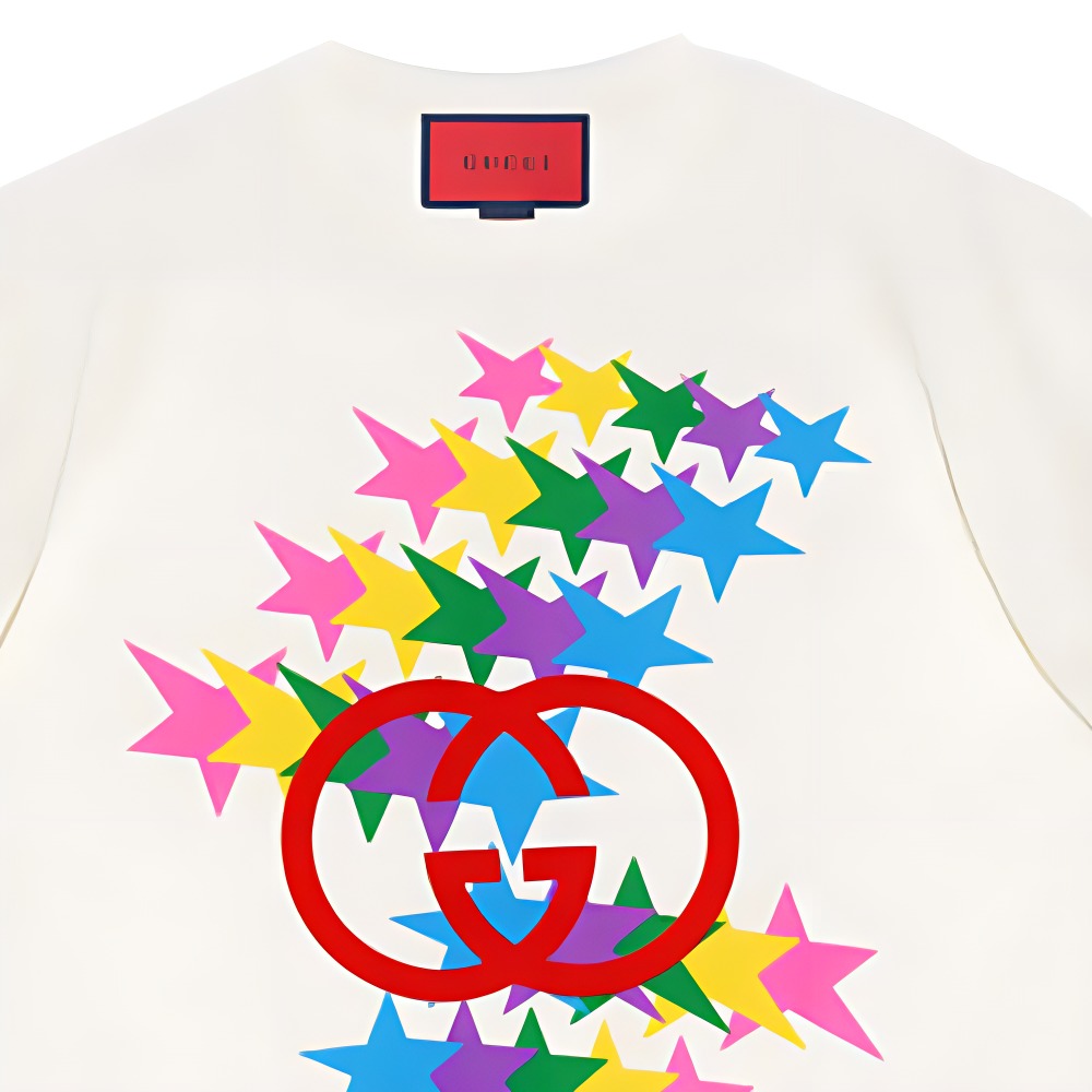 GUCCI Kaos Logo Seri Huruf, Unisex, COD '"    '"  G-62