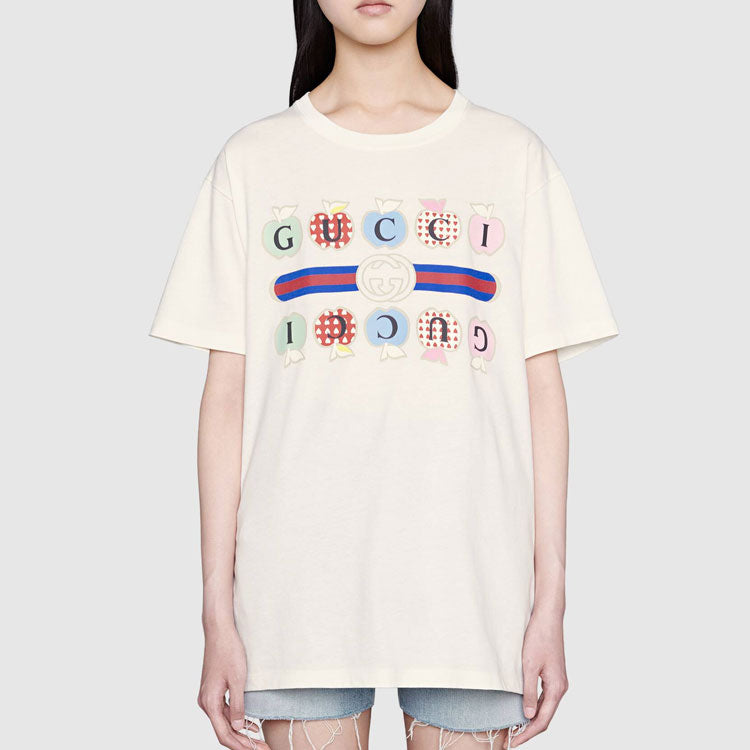 GUCCI Kaos Logo Seri Huruf, Unisex, COD '"    '"  G-32