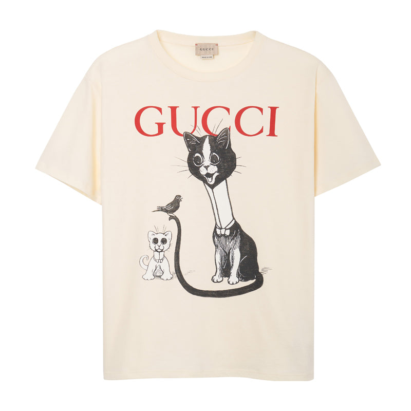 GUCCI Kaos Logo Seri Huruf, Unisex, COD '"    '"  G-36