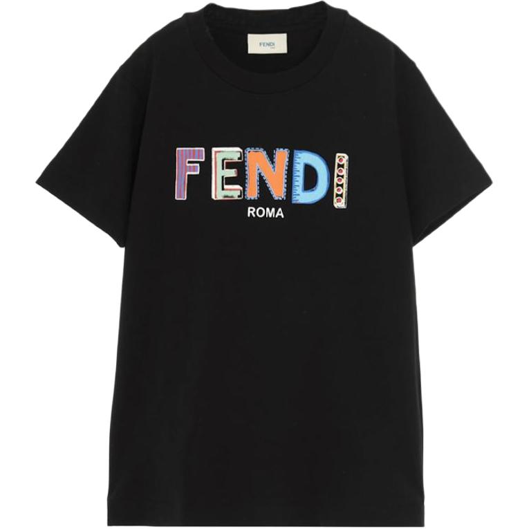 Kaos Pendek FENDI dengan Motif Gambar/Cetak, Cocok untuk Pria dan WanitaF-05
