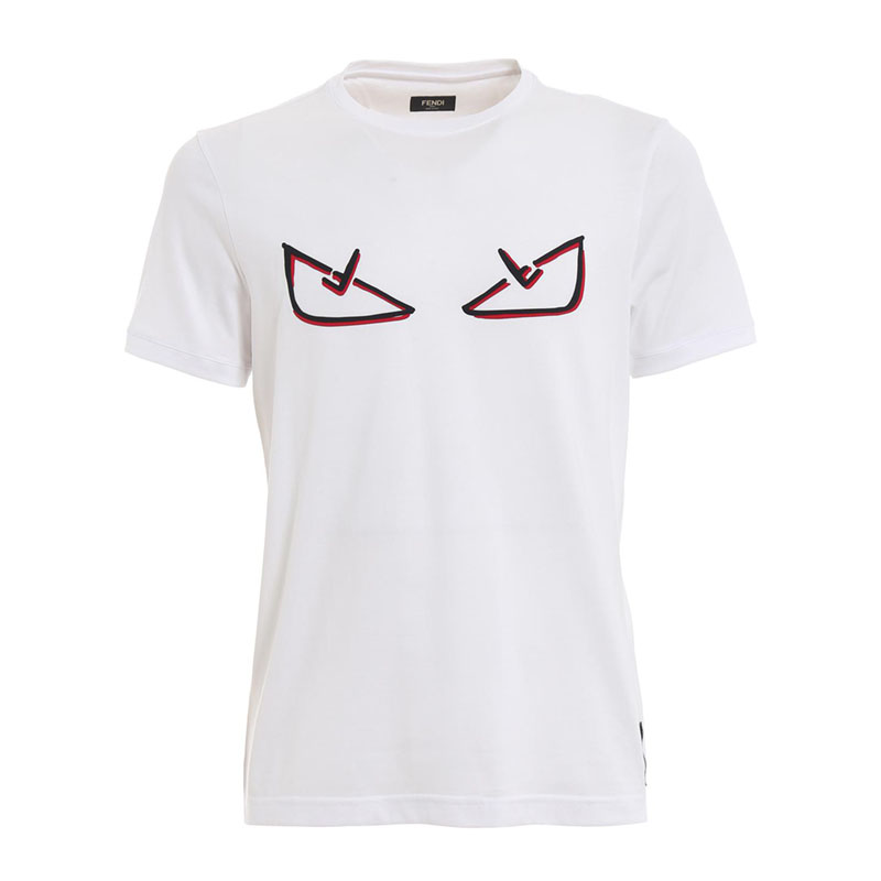 Kaos Pendek FENDI dengan Motif Gambar/Cetak, Cocok untuk Pria dan WanitaF-51