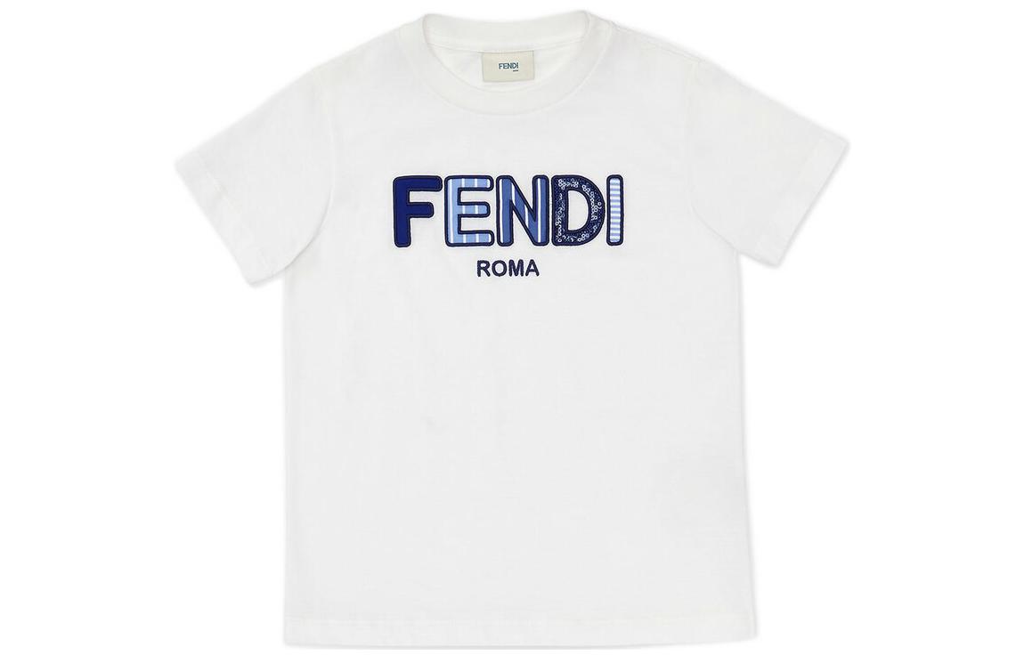 Kaos Pendek FENDI dengan Motif Gambar/Cetak, Cocok untuk Pria dan WanitaF-14