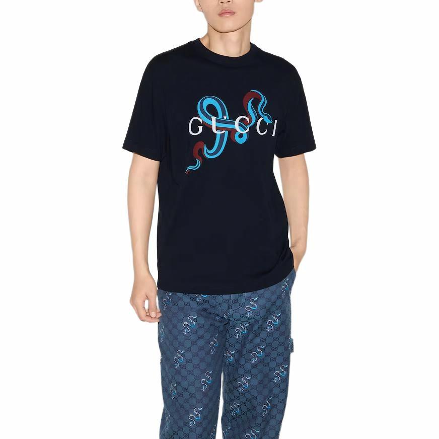 GUCCI Kaos Logo Seri Huruf, Unisex, COD '"  G-106