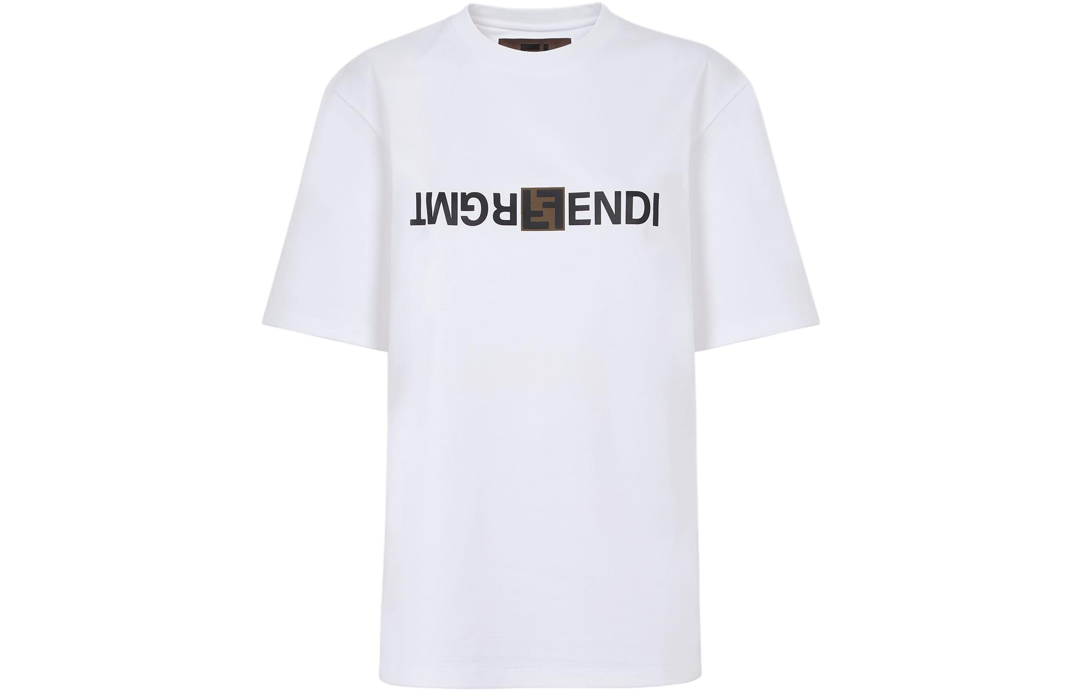 Kaos Pendek FENDI dengan Motif Gambar/Cetak, Cocok untuk Pria dan WanitaF-16