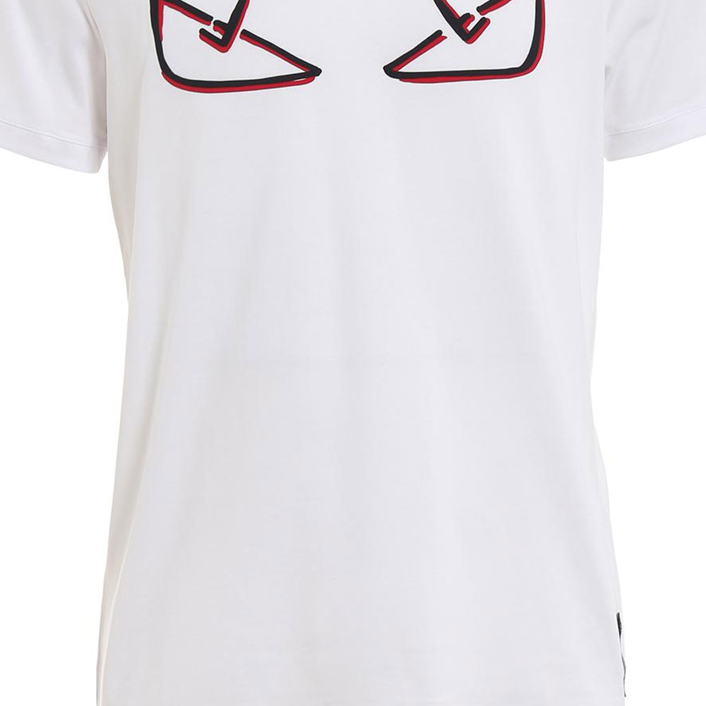 Kaos Pendek FENDI dengan Motif Gambar/Cetak, Cocok untuk Pria dan WanitaF-51