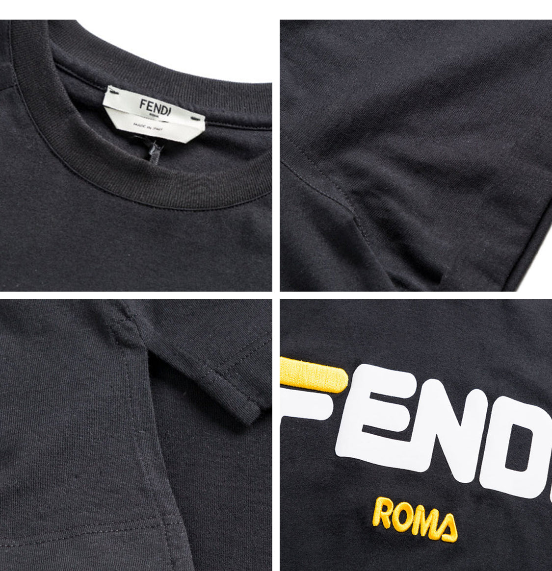 Kaos Pendek FENDI dengan Motif Gambar/Cetak, Cocok untuk Pria dan WanitaF-10