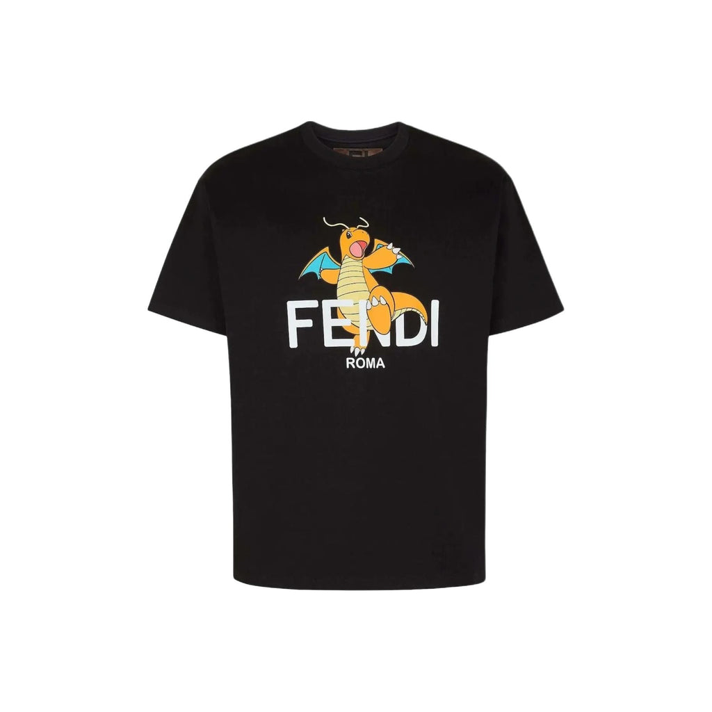 Kaos Pendek FENDI dengan Motif Gambar/Cetak, Cocok untuk Pria dan WanitaF-02