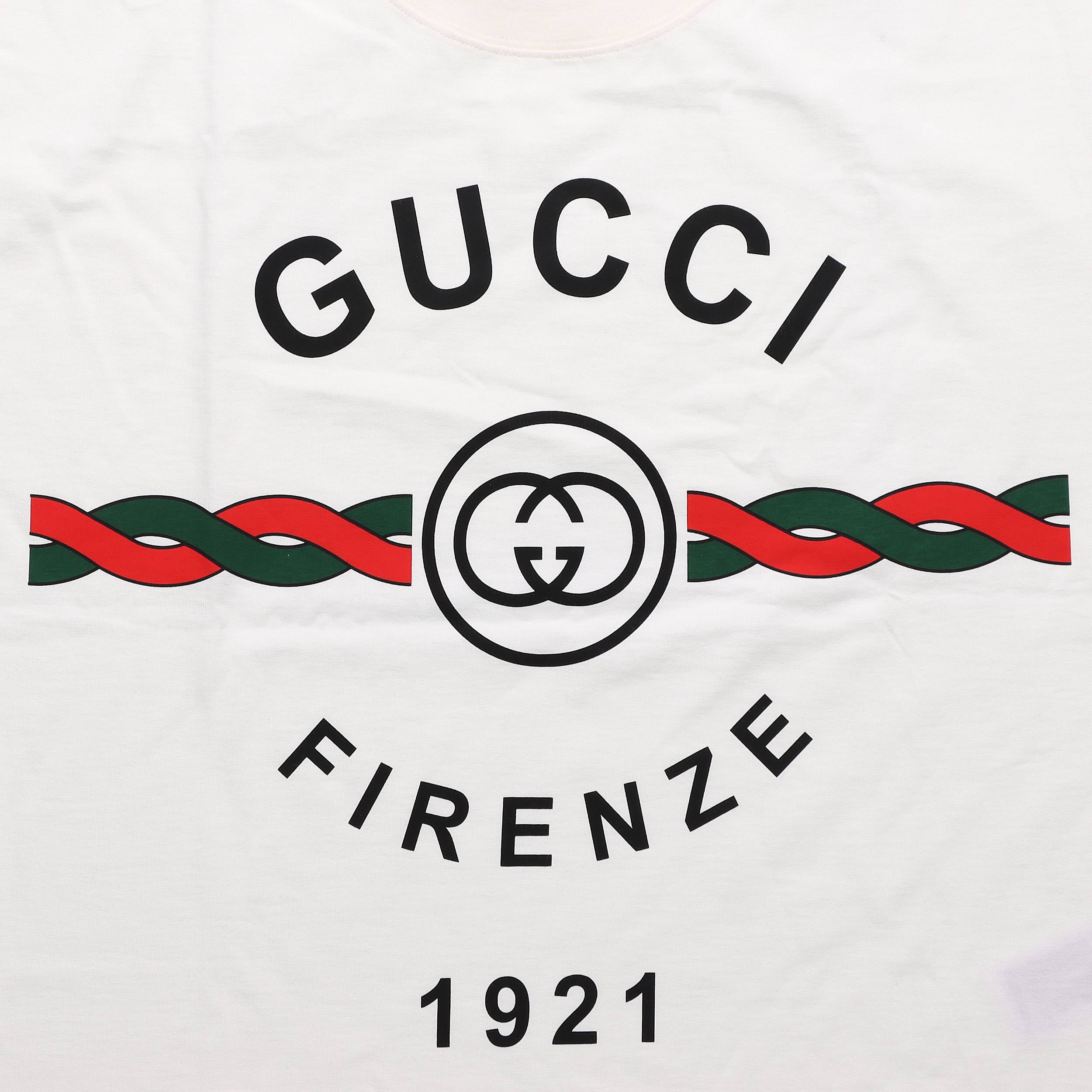 GUCCI Kaos Logo Seri Huruf, Unisex, COD '"    '"  G-33