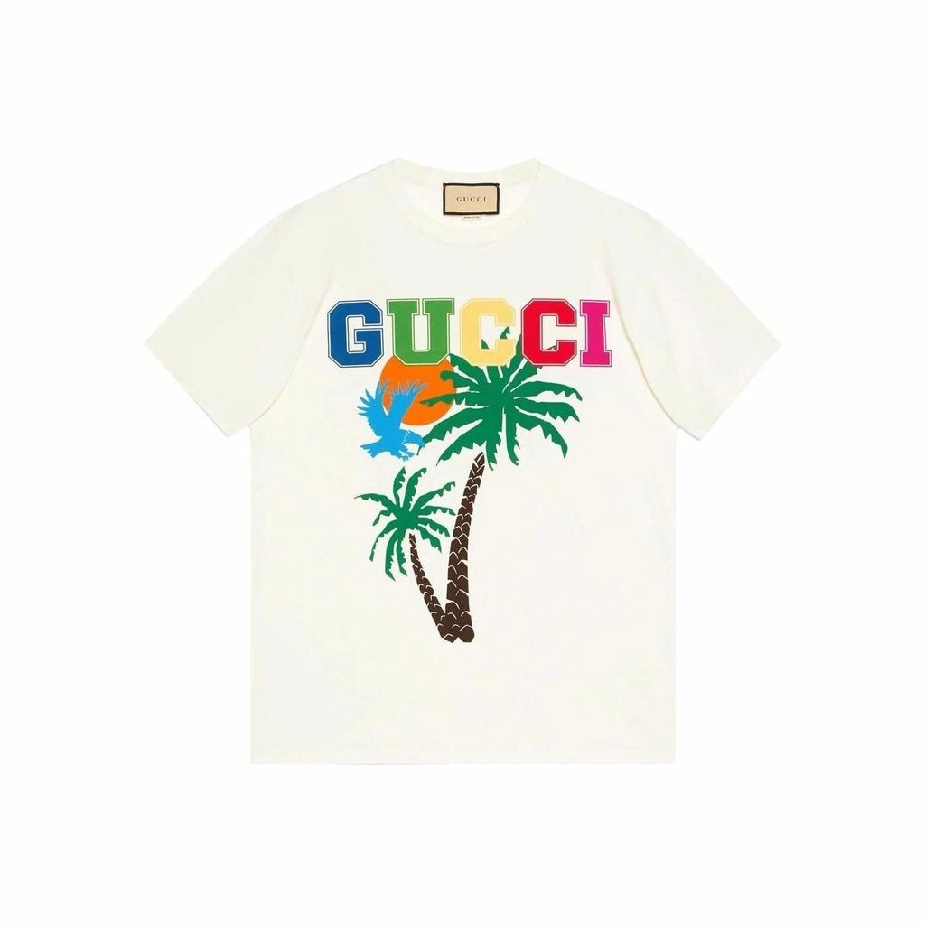 GUCCI Kaos Logo Seri Huruf, Unisex, COD '"   G-76